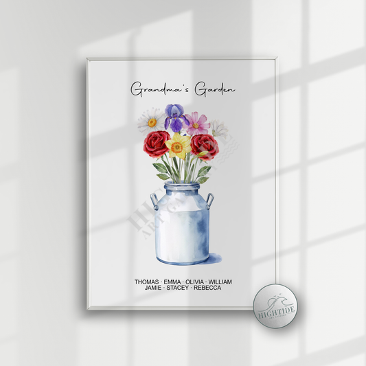 Grandma's Garden, Birth Month Flowers Print