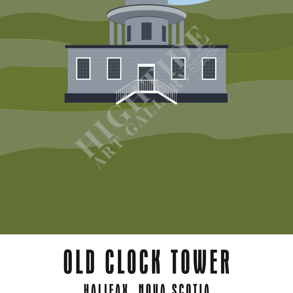Old Clock Tower, Halifax, Nova Scotia Print,