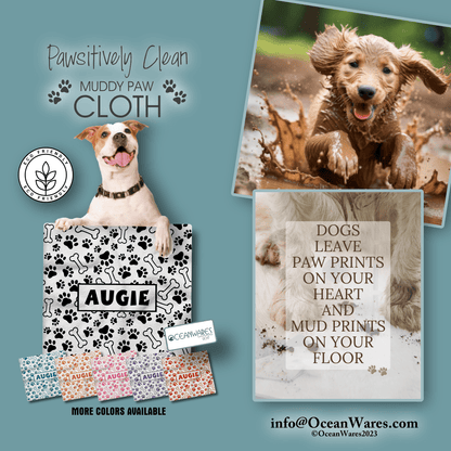 Personalized Dog Muddy Paw Cloth - Fun and Eco-Friendly Dog Love.