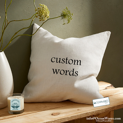 Personalized, Add Your Own 'Custom Words' Pillow from the Simple Statement Collection, Unleash your Creativity,