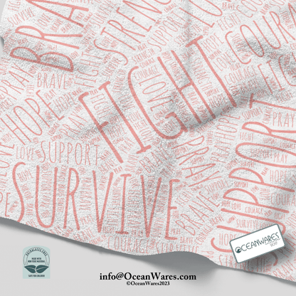 Blue Inspirational Washcloth for Cancer Warriors - Comfort and Empowerment in Every Use.