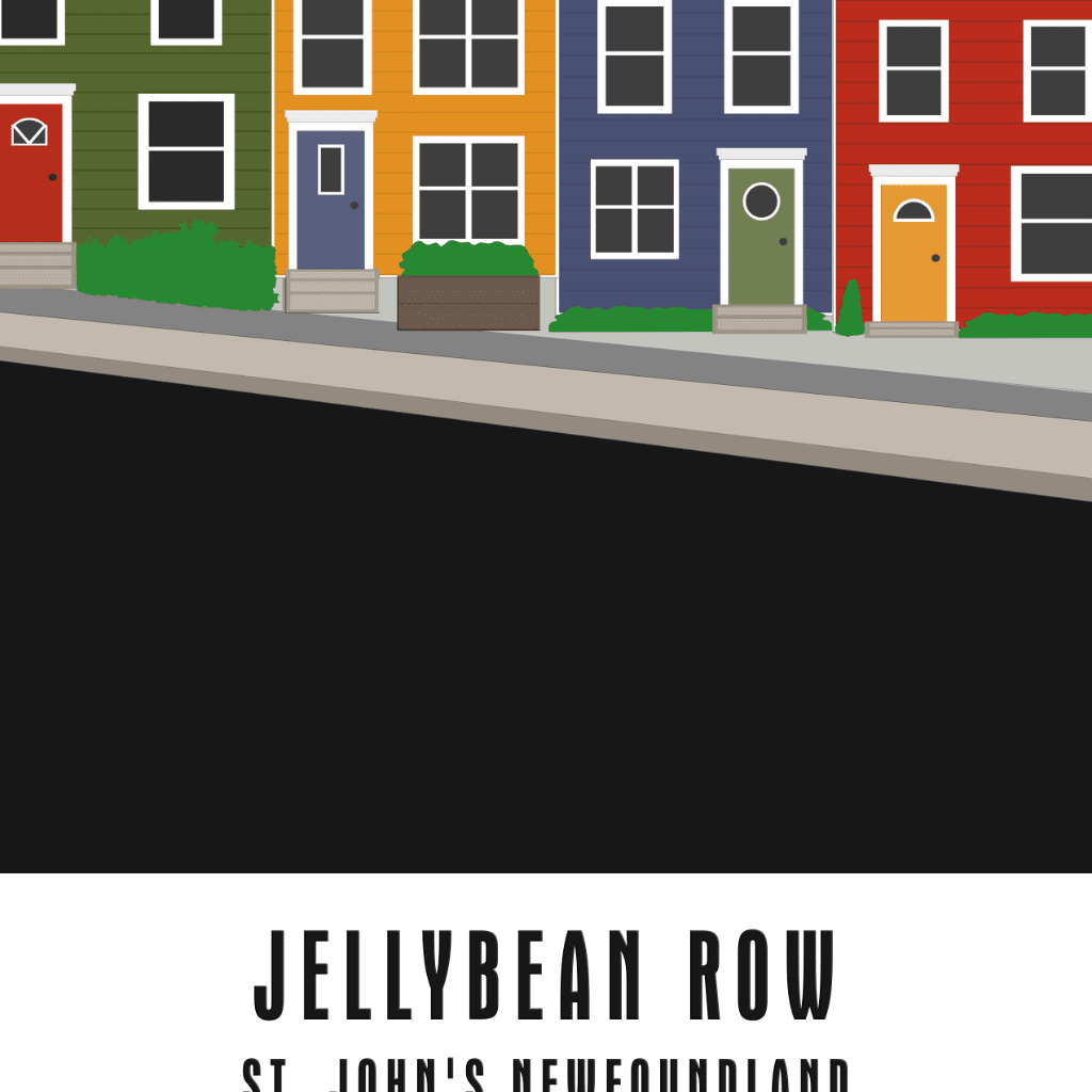 Jellybean Row, St. John's Newfoundland Print,