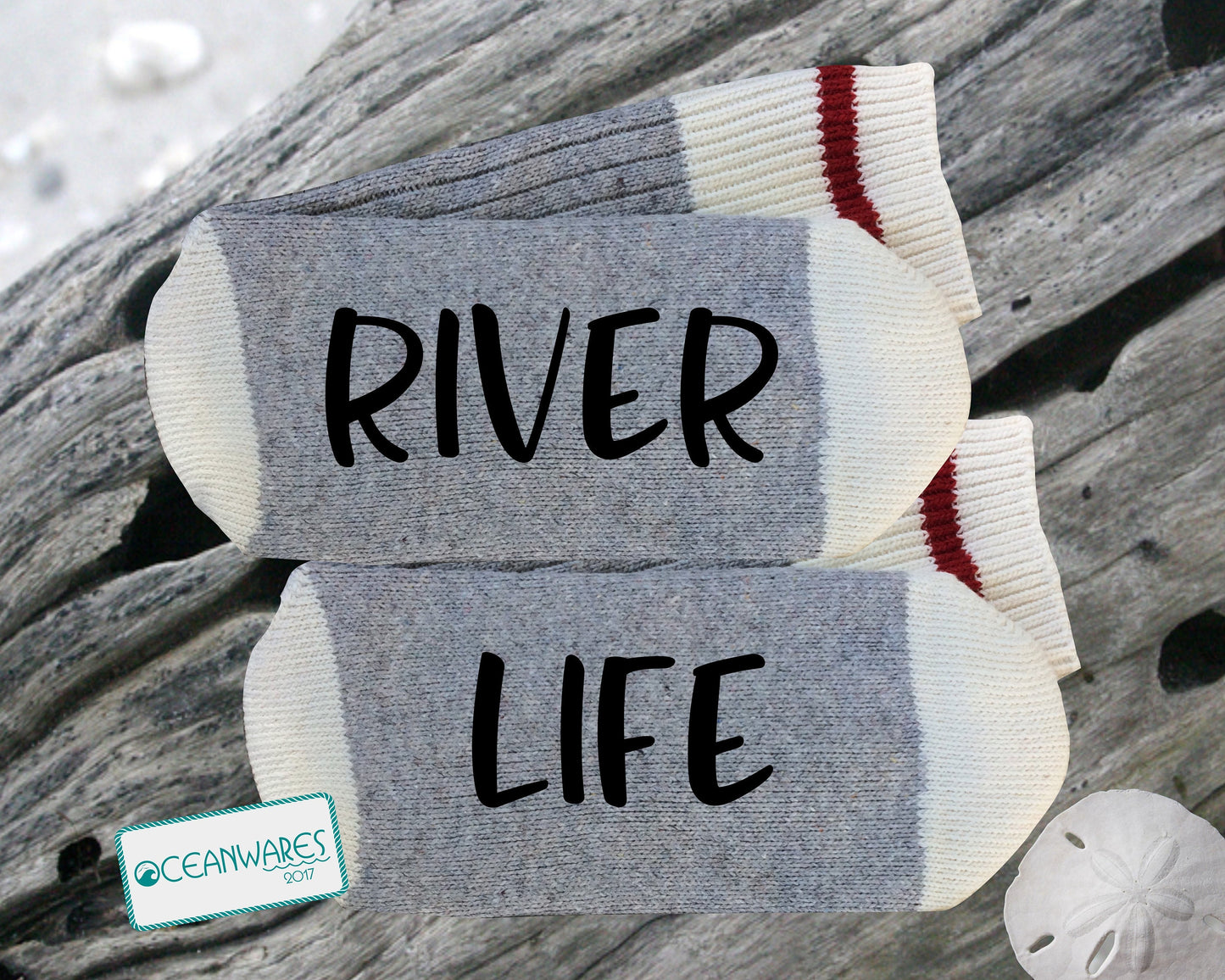 River Life, SUPER SOFT NOVELTY WORD SOCKS.