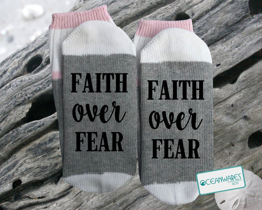 Faith over Fear, SUPER SOFT NOVELTY WORD SOCKS.