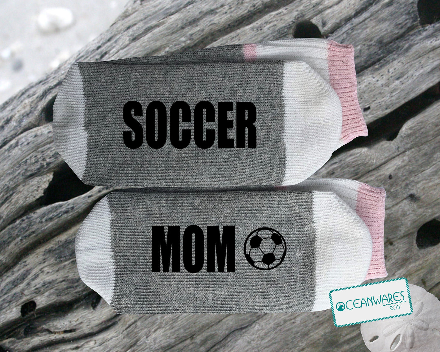 Soccer Mom, SUPER SOFT NOVELTY WORD SOCKS.