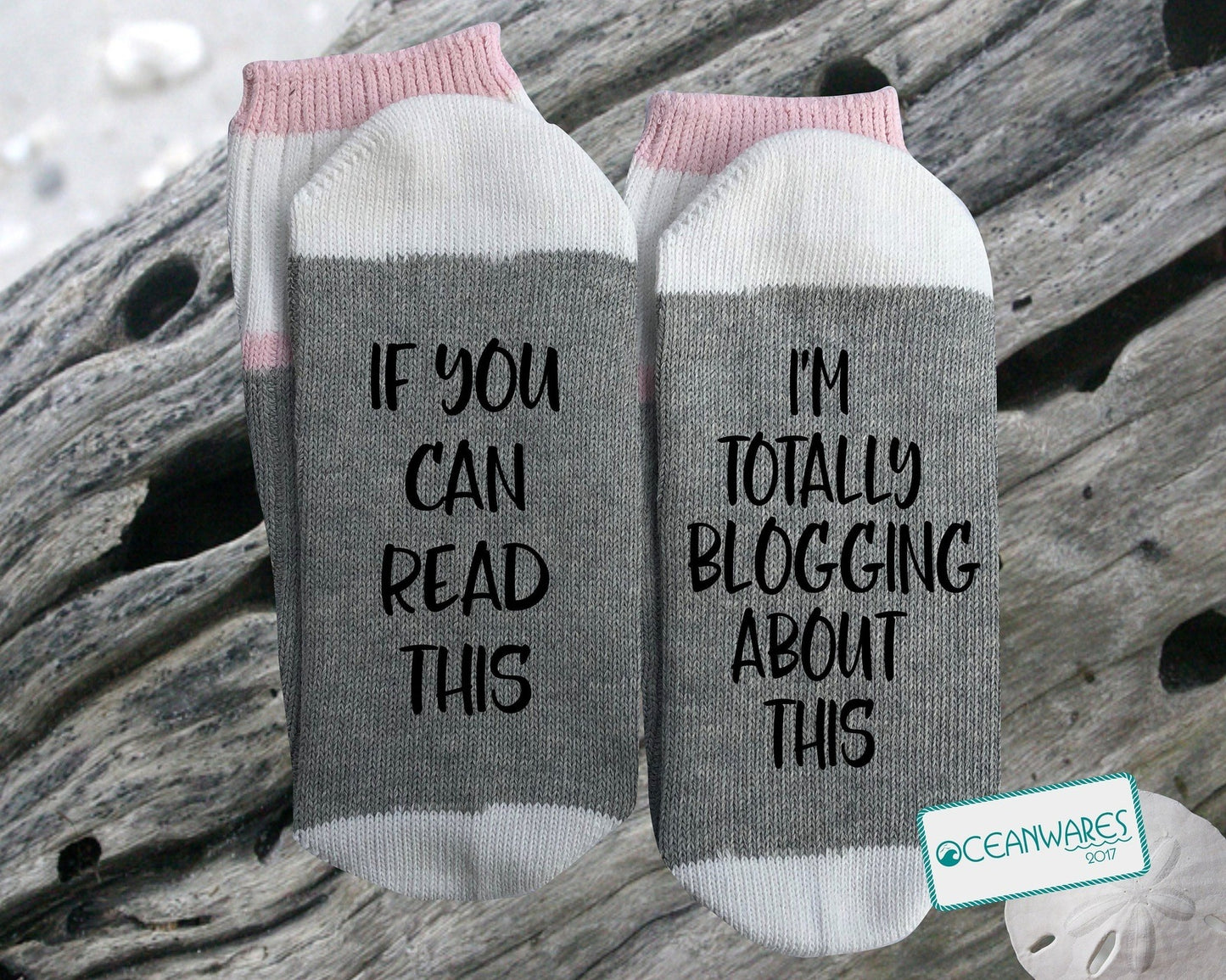 Blogging Gift, I am totally blogging about this, SUPER SOFT NOVELTY WORD SOCKS.