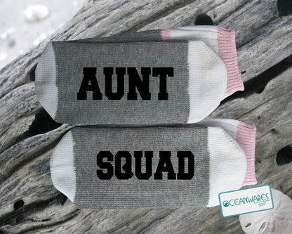 Aunt Squad, SUPER SOFT NOVELTY WORD SOCKS.