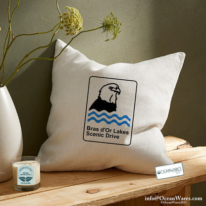 Bras d'or Lakes Throw Pillow from the Nova Scotia Scenic Route Collection,