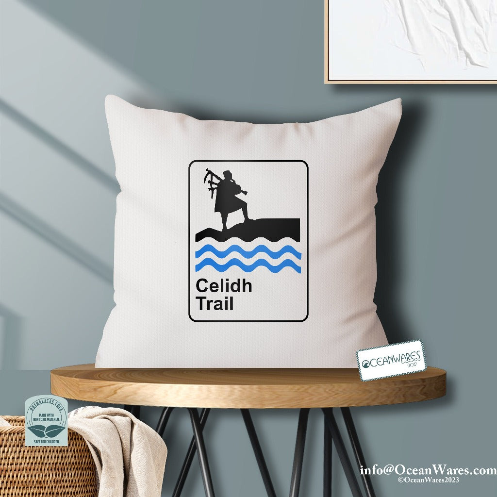 Ceildh Trail Throw Pillow from the Nova Scotia Scenic Route Collection,
