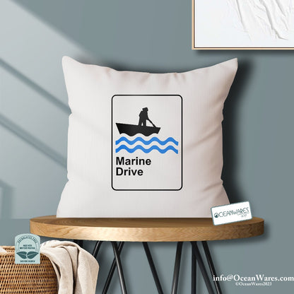 Marine Drive Throw Pillow from the Nova Scotia Scenic Route Collection,