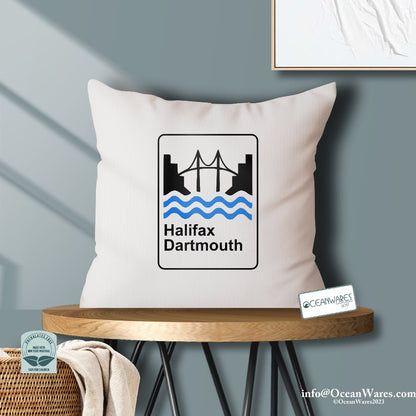 Halifax & Dartmouth Throw Pillow from the Nova Scotia Scenic Route Collection,
